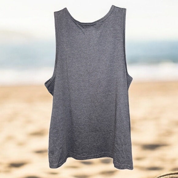 Quiksilver Men’s Tank Top Size L Gray Striped Sleeveless Cotton Blend NWT! - Picture 2 of 2